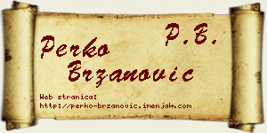 Perko Brzanović vizit kartica